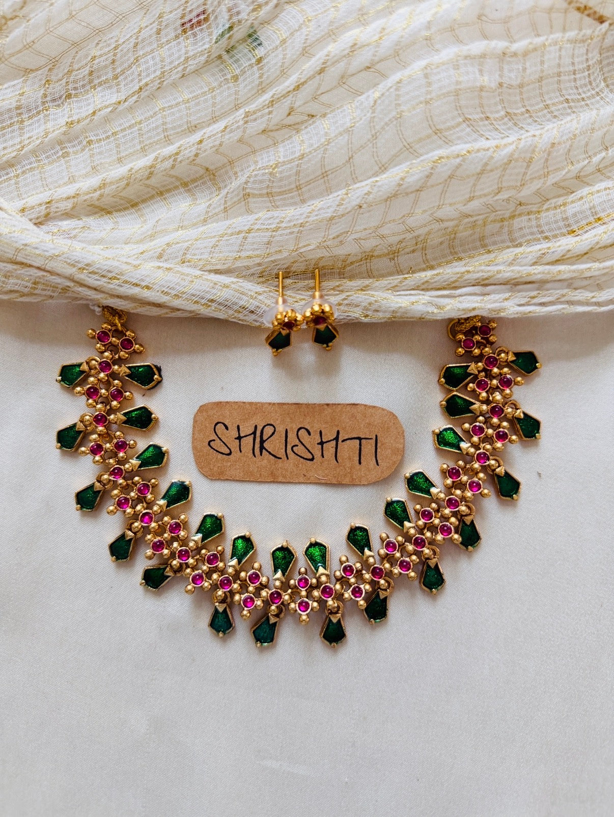 Palakka double choker green