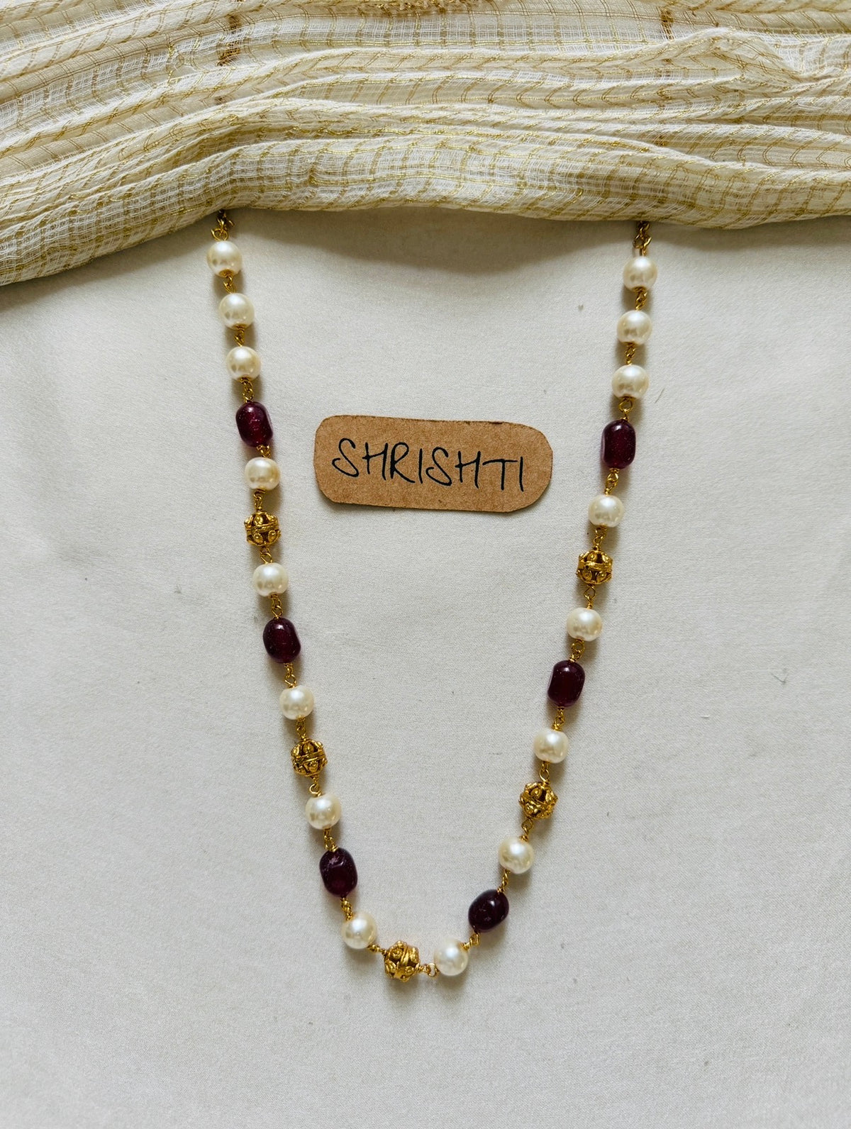 Pearl beads Ruby
