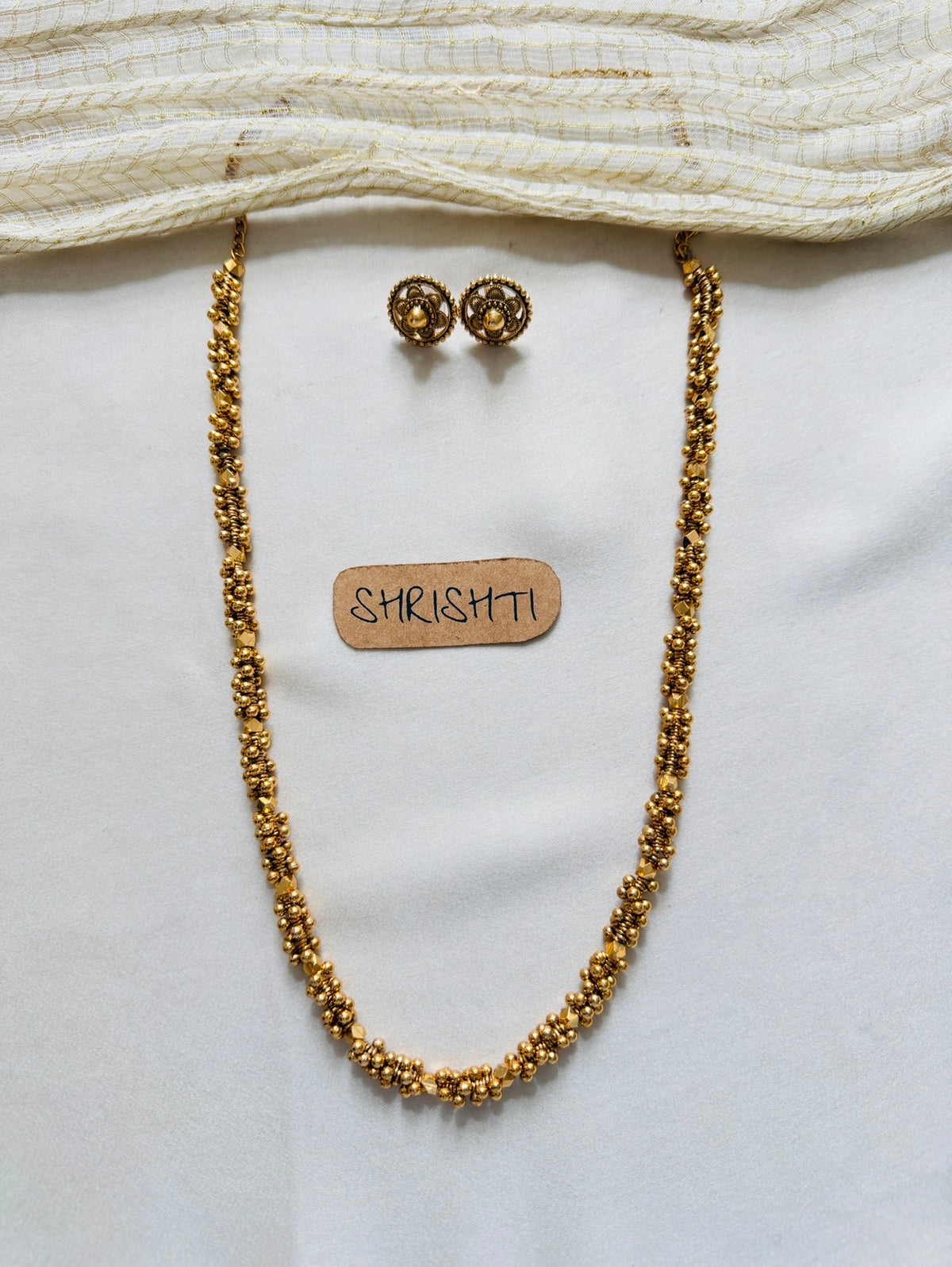 Gungru gold beads mala