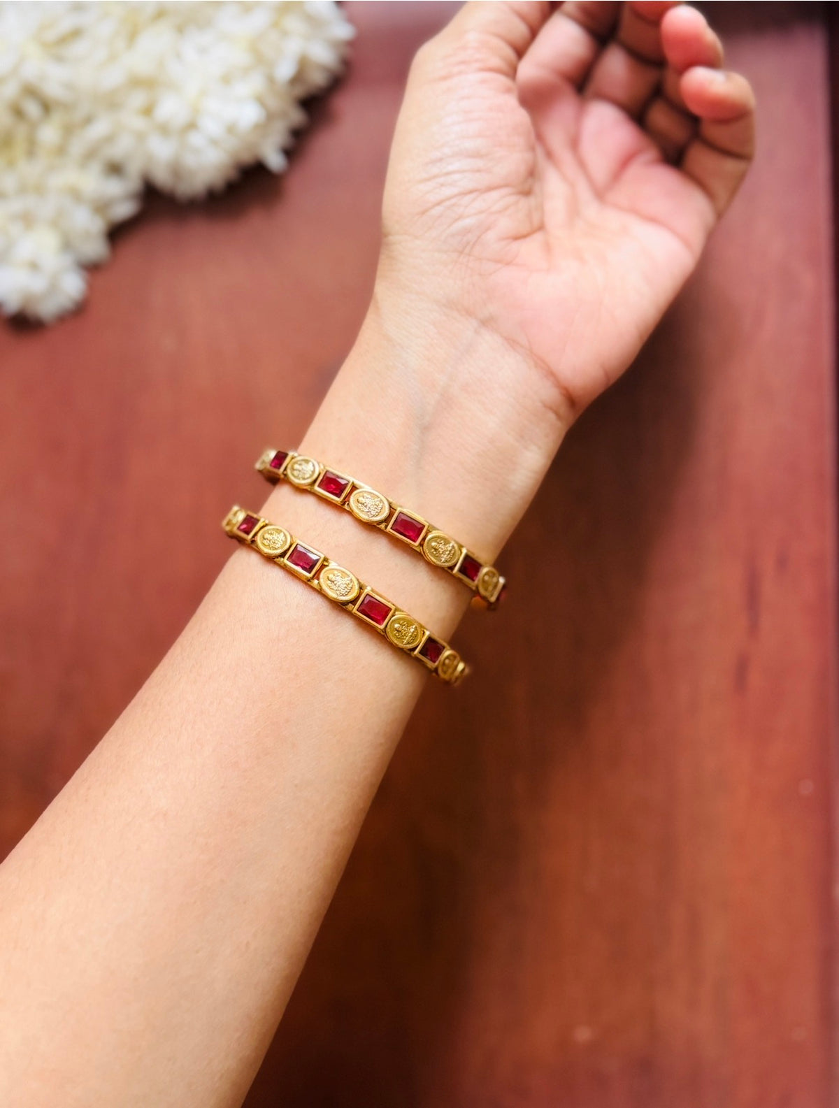 Mini Nagas Devi bangles ruby