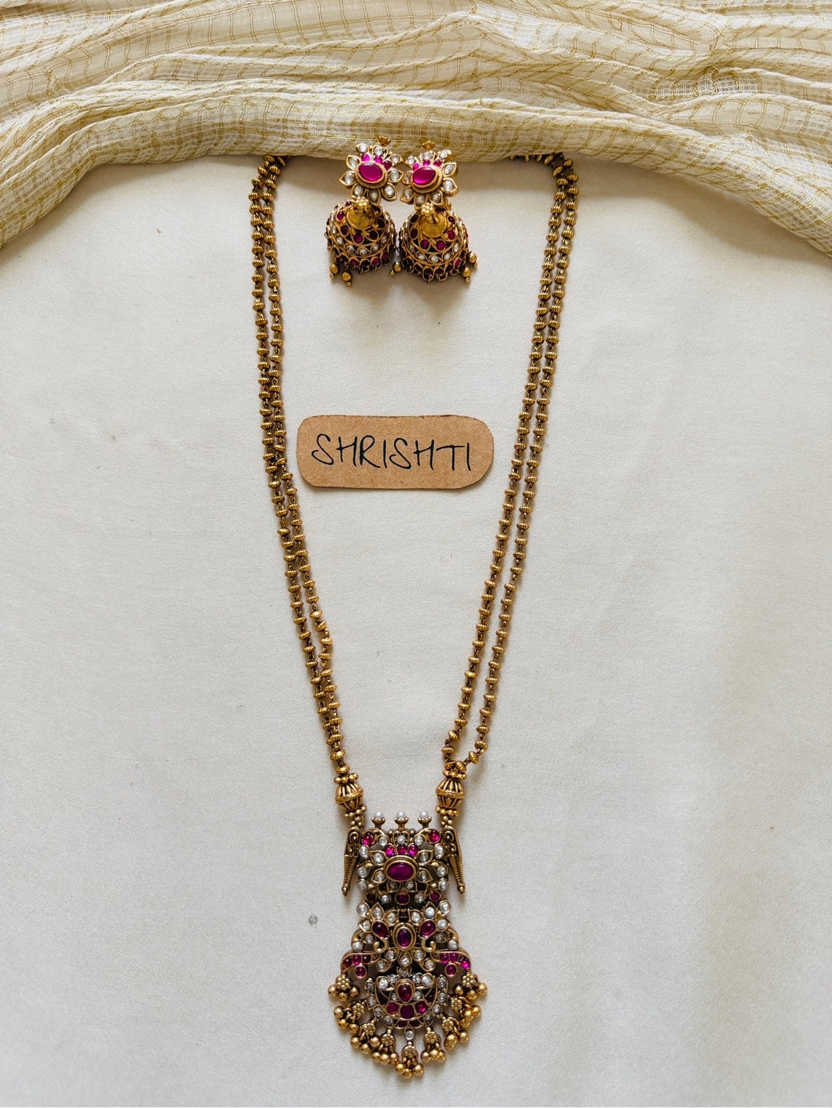 Kemp Ruby gold beads