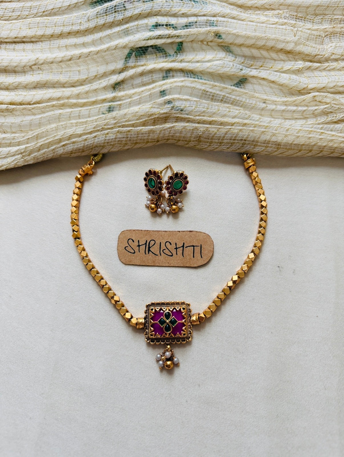 Ashta Meena necklace Ruby