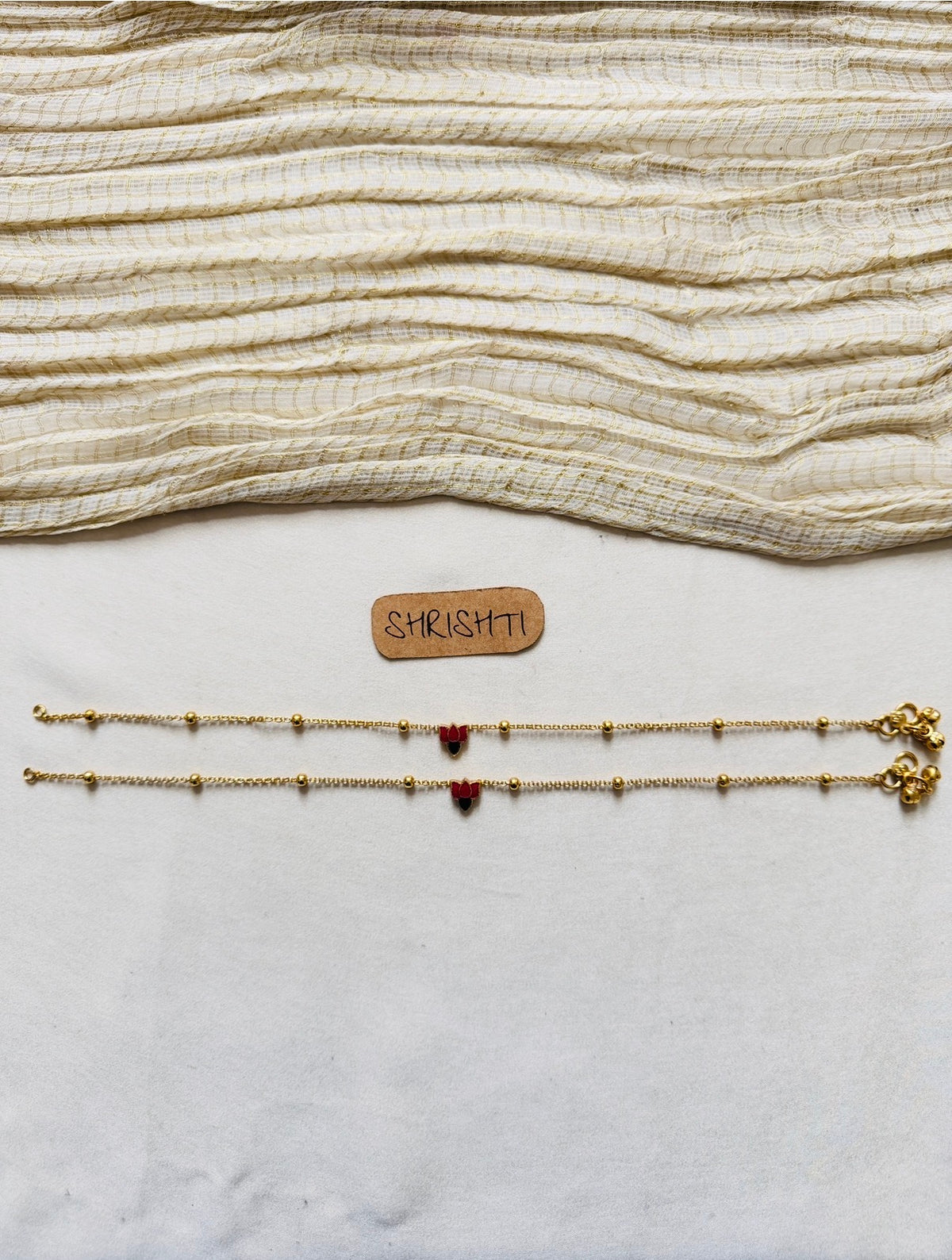 Lotus Jadau anklet