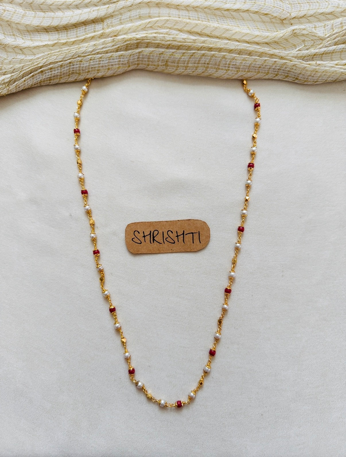 Bead mala coral
