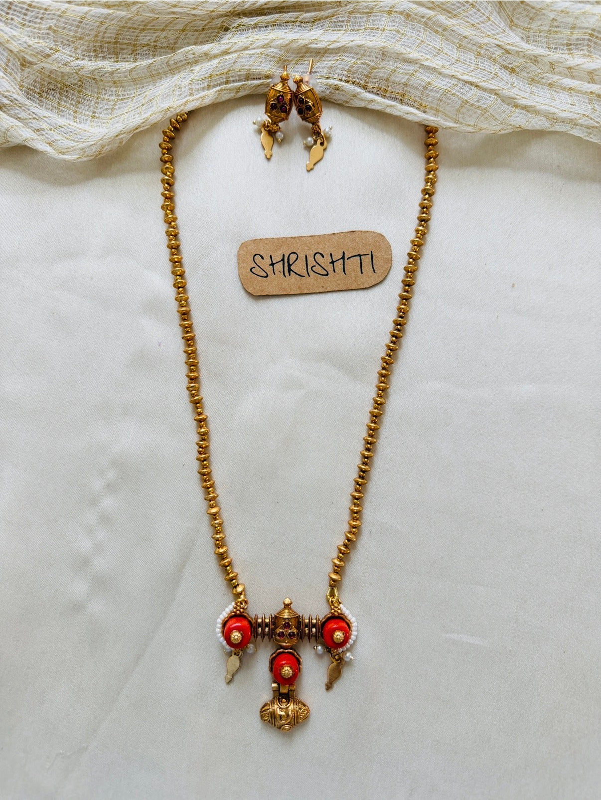 Coral bead mala 3- ❗️dispatch after 30 days❗️