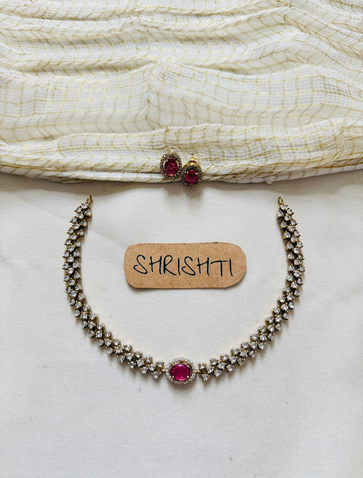 Diamond necklace ruby