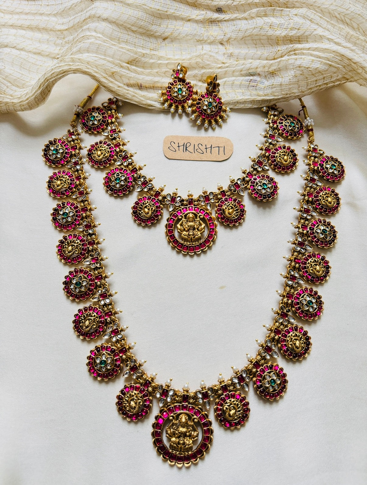 Premium kemp ruby bridal set