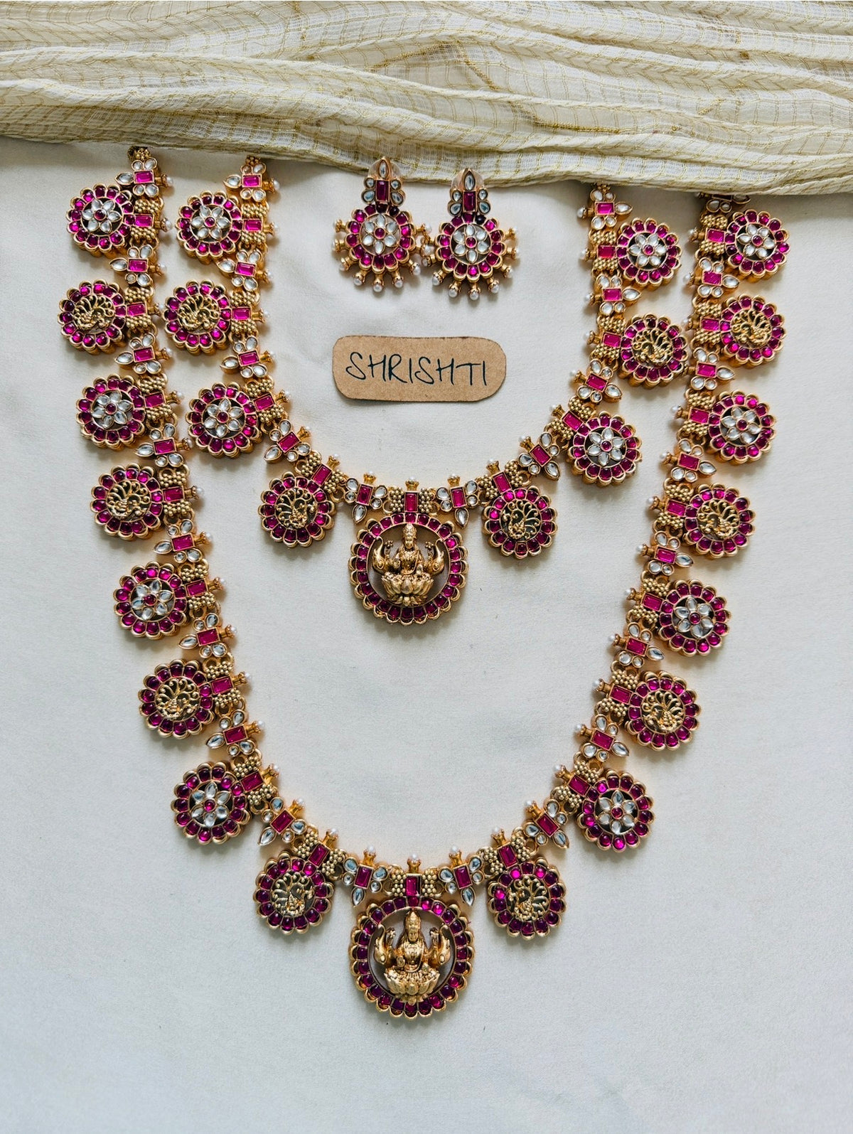Kemp Ruby round bridal set