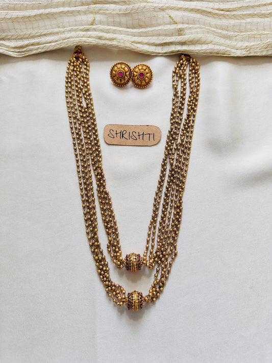 Bead layers gold mala