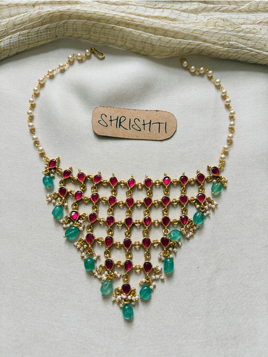 Jadau mesh necklace- dispatch in 7 days