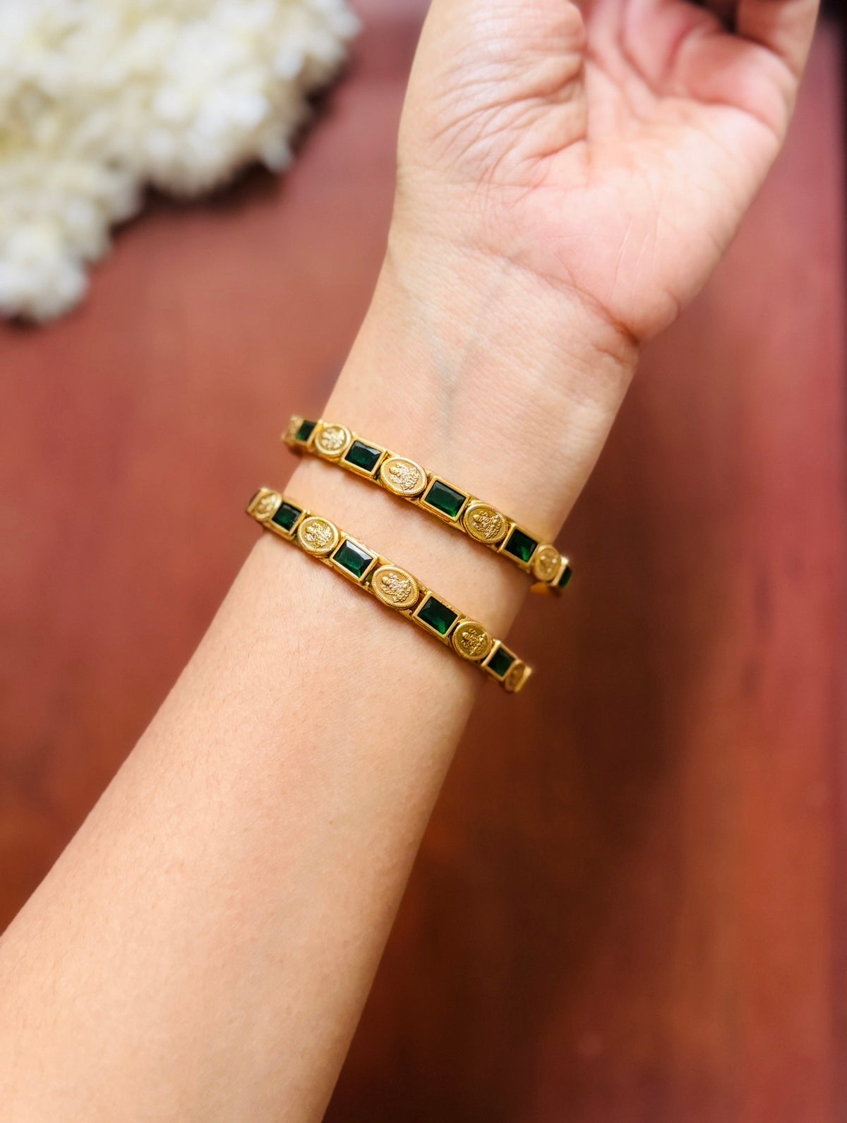 Mini Nagas Devi bangles green