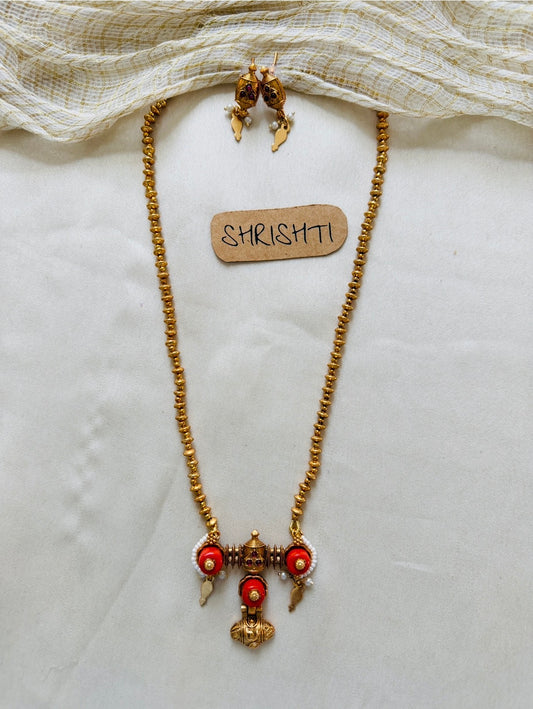 Coral bead mala 3- ❗️dispatch after 30 days❗️