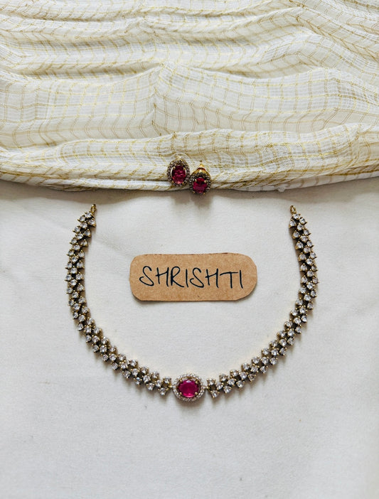 Diamond necklace ruby