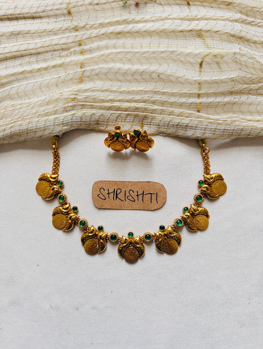 Coin 2.0 necklace green