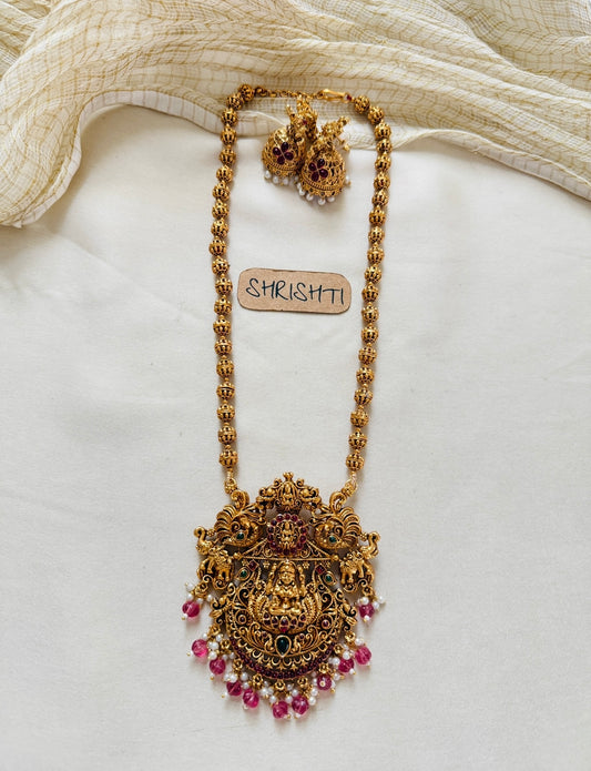 pink nagas beads antique