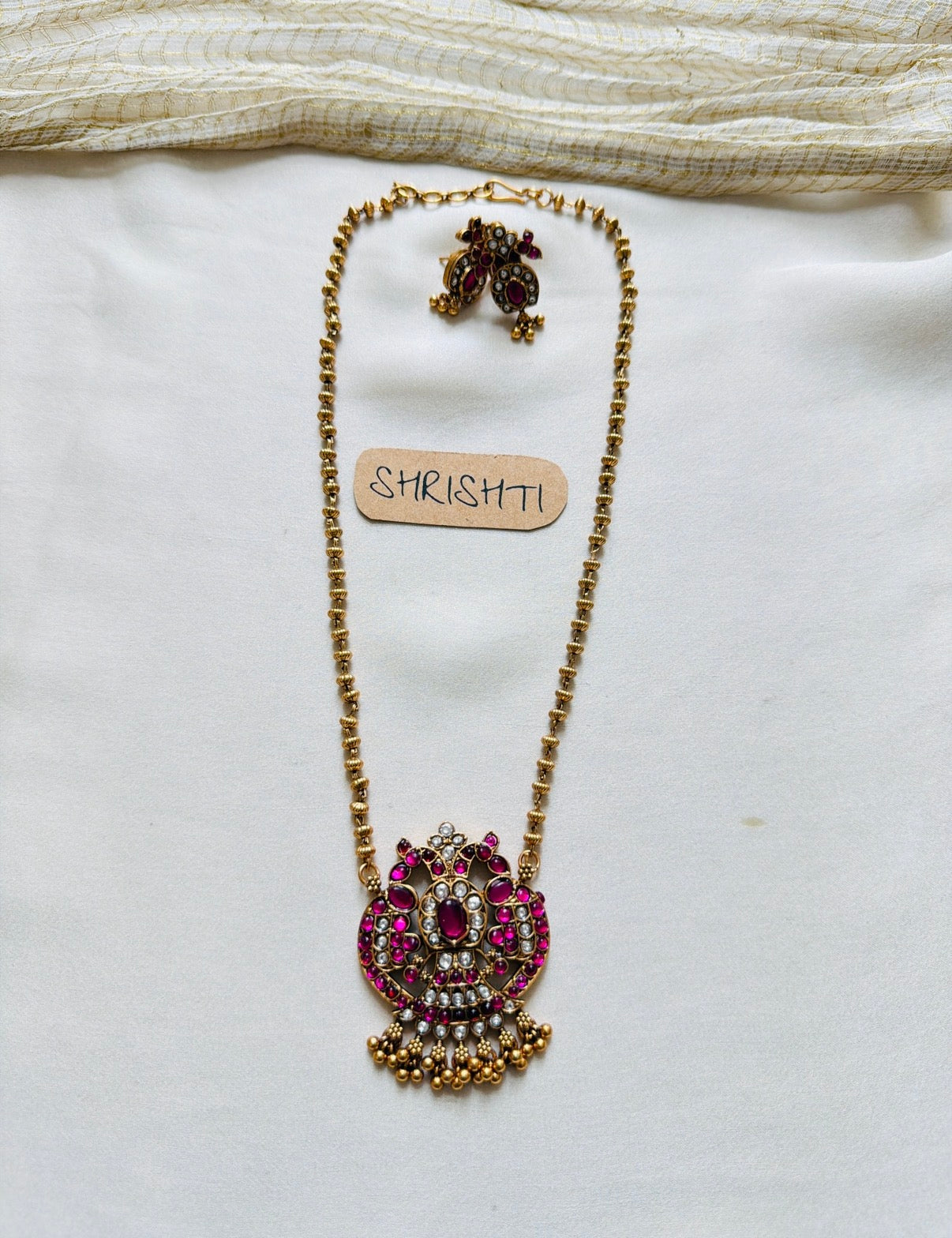 Jadau chain ruby 1