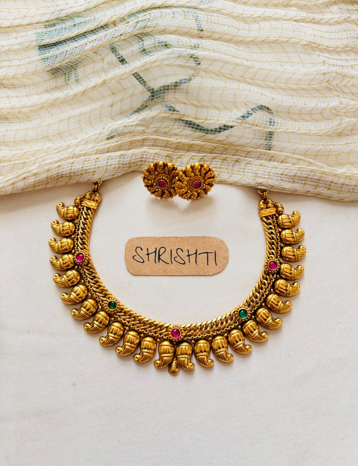 antique paisley necklace
