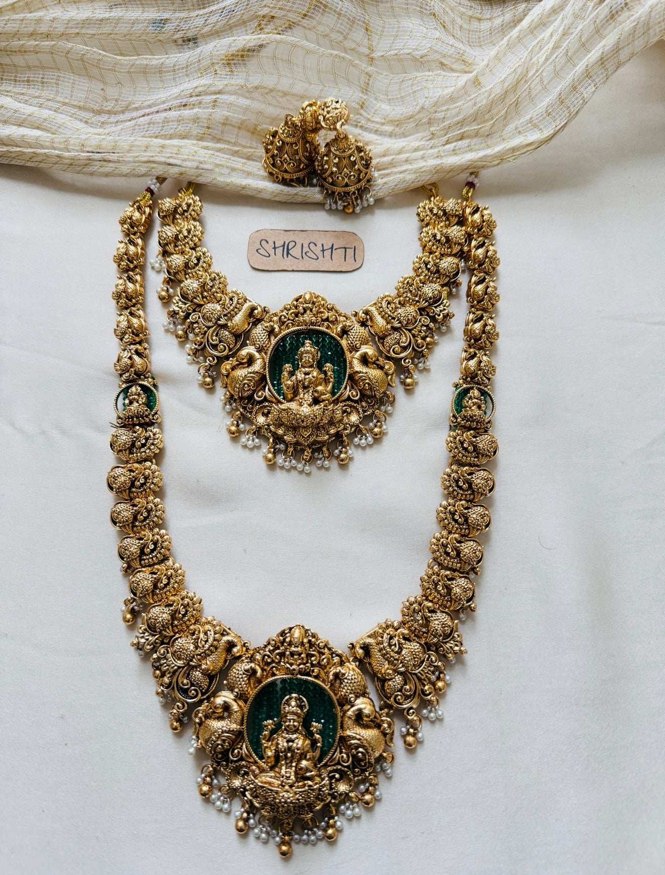 lakshmi green bridal set
