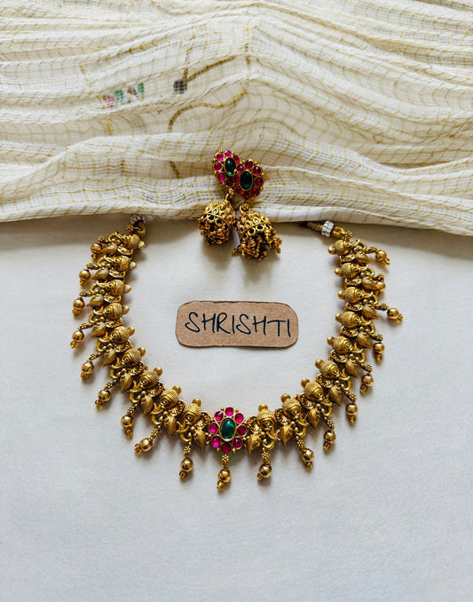 Jadau ganesha necklace