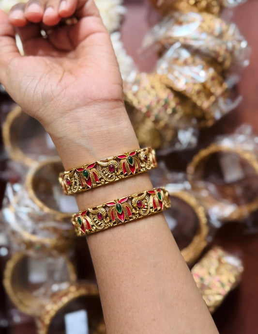 Lotus Peacock Bangles 2.6