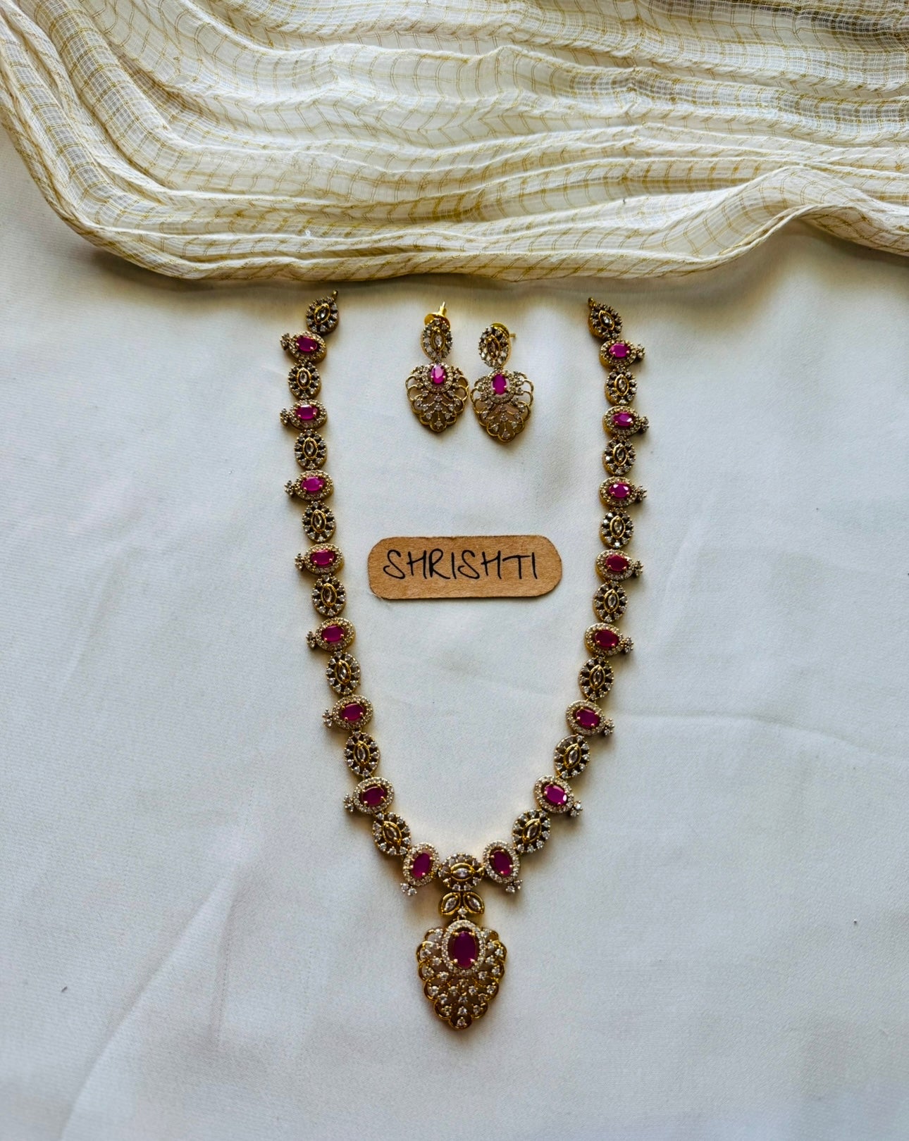 diamond bridal haram ruby