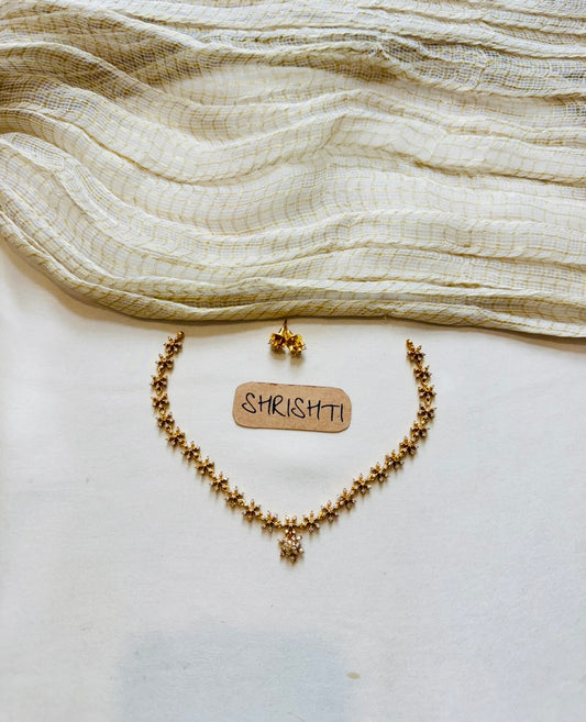 Diamond Flower Charm Drop