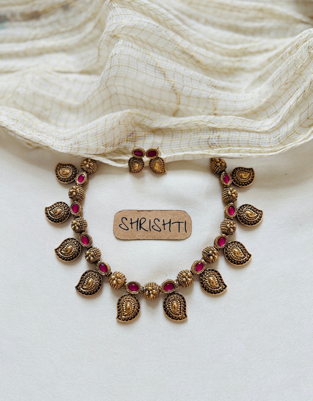 antique mango necklace