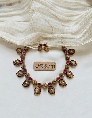 antique mango necklace