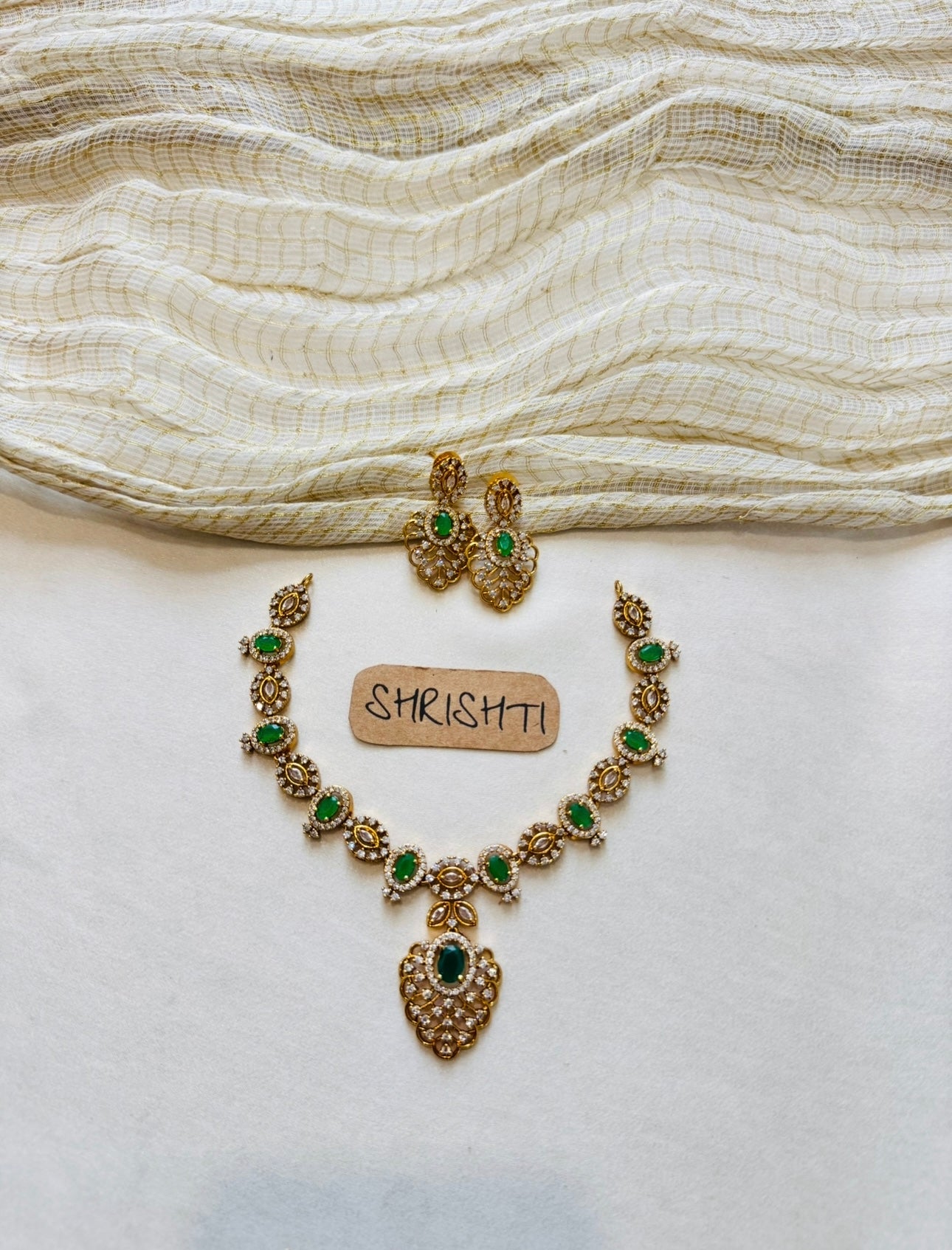 diamond og green bridal