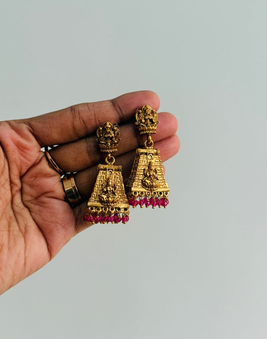 Gopura temple jumka ruby