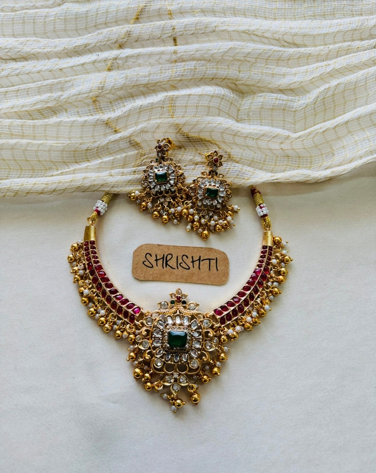 kundan necklace gold sale