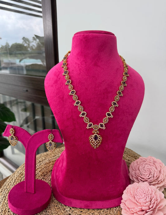 diamond bridal haram purple